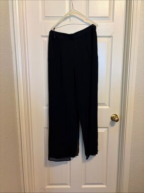 MSK Black Wide-Leg Dress Pants